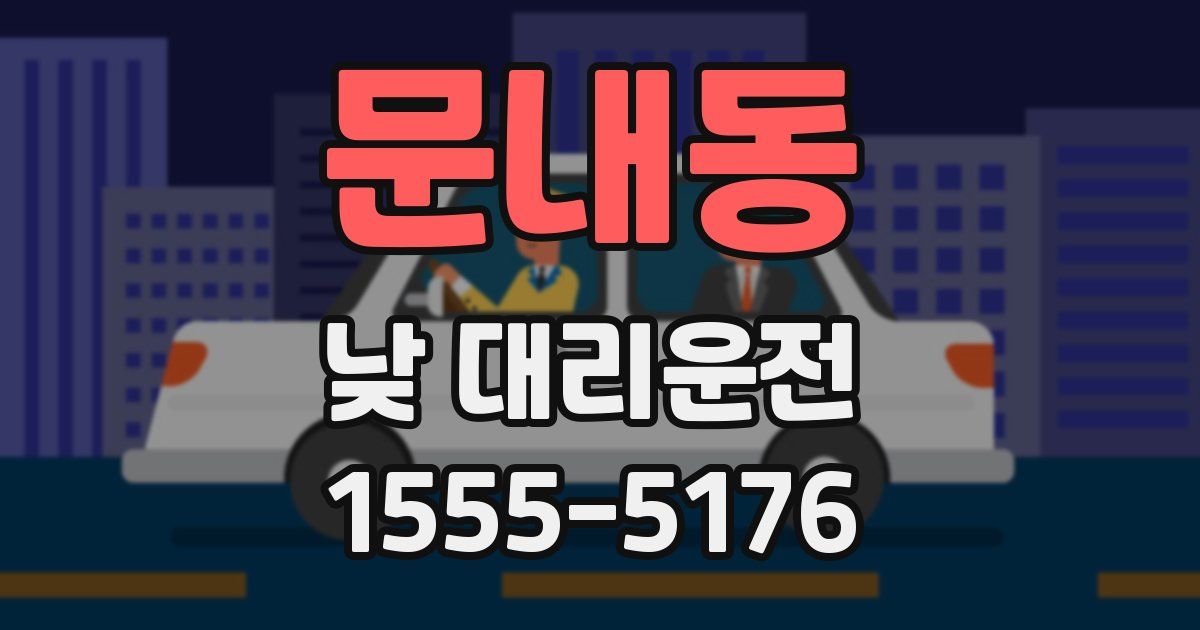 문내동 낮 대리운전