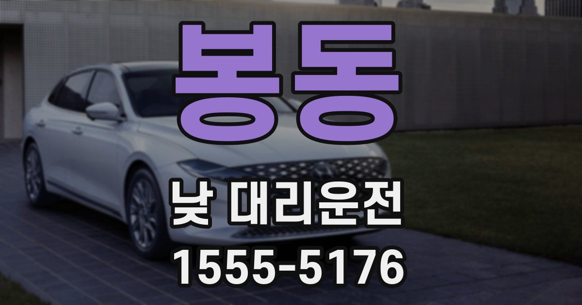봉동 낮 대리운전