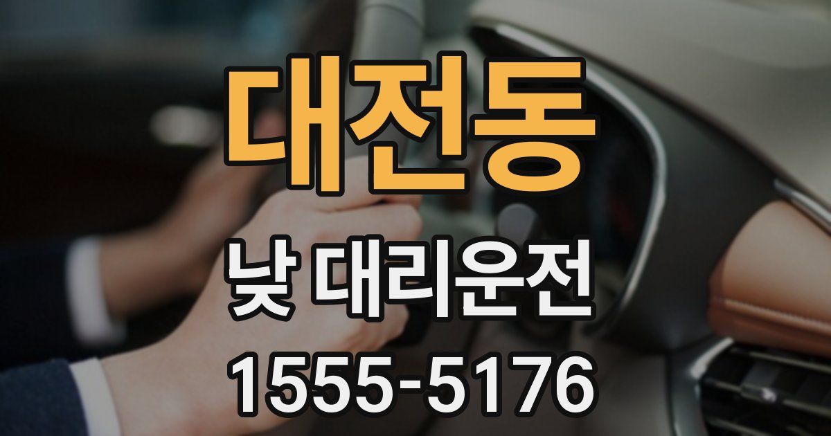 대전동 낮 대리운전