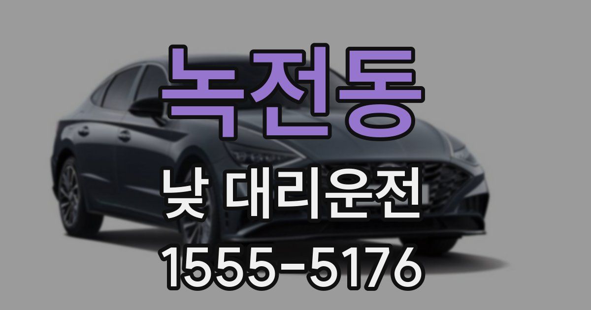 녹전동 낮 대리운전
