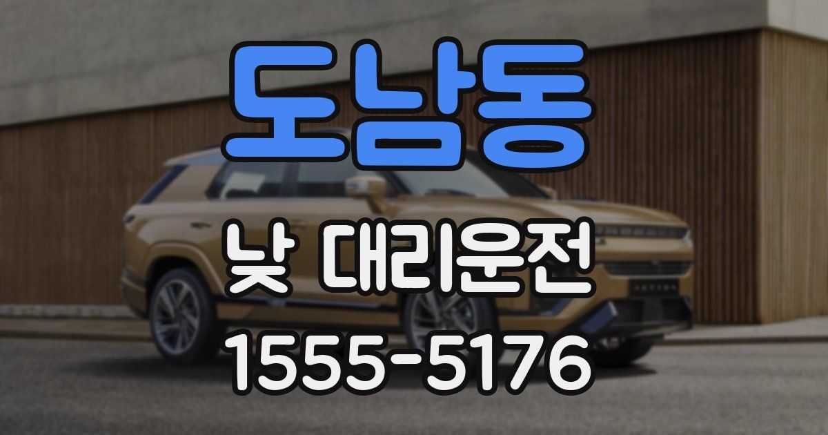 도남동 낮 대리운전