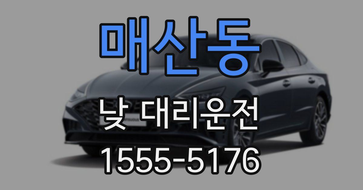 매산동 낮 대리운전