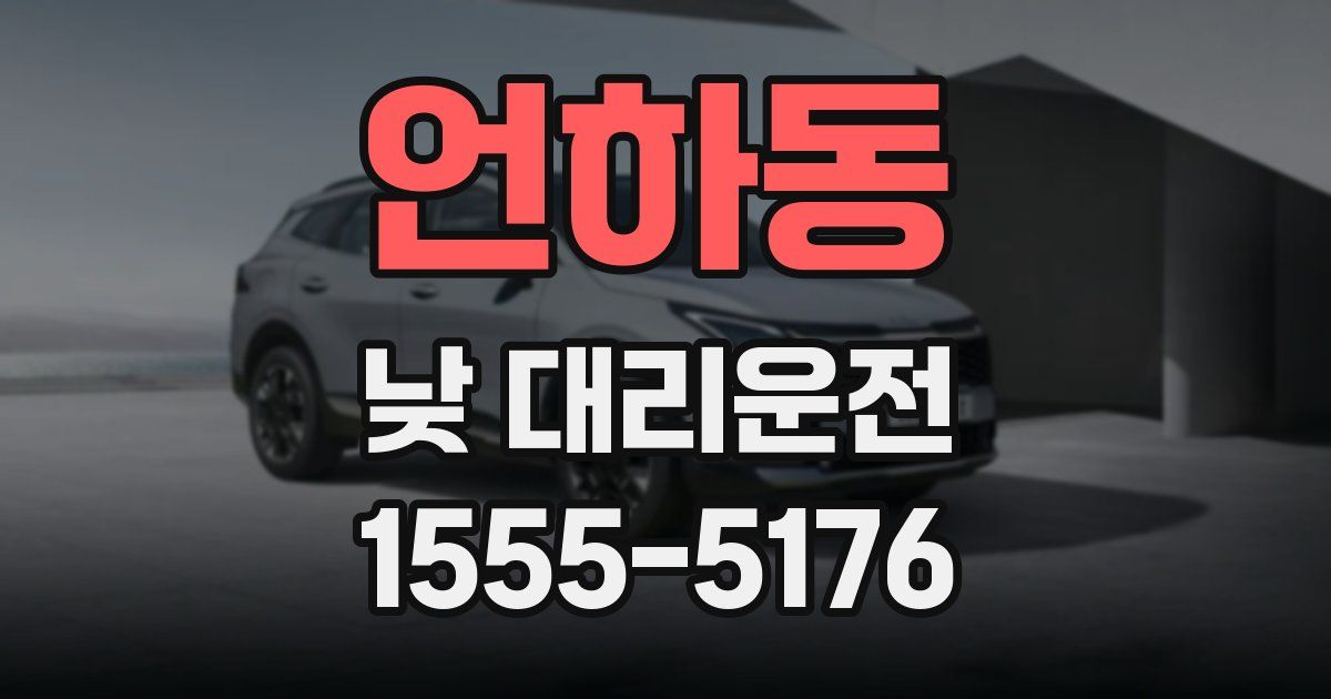 언하동 낮 대리운전