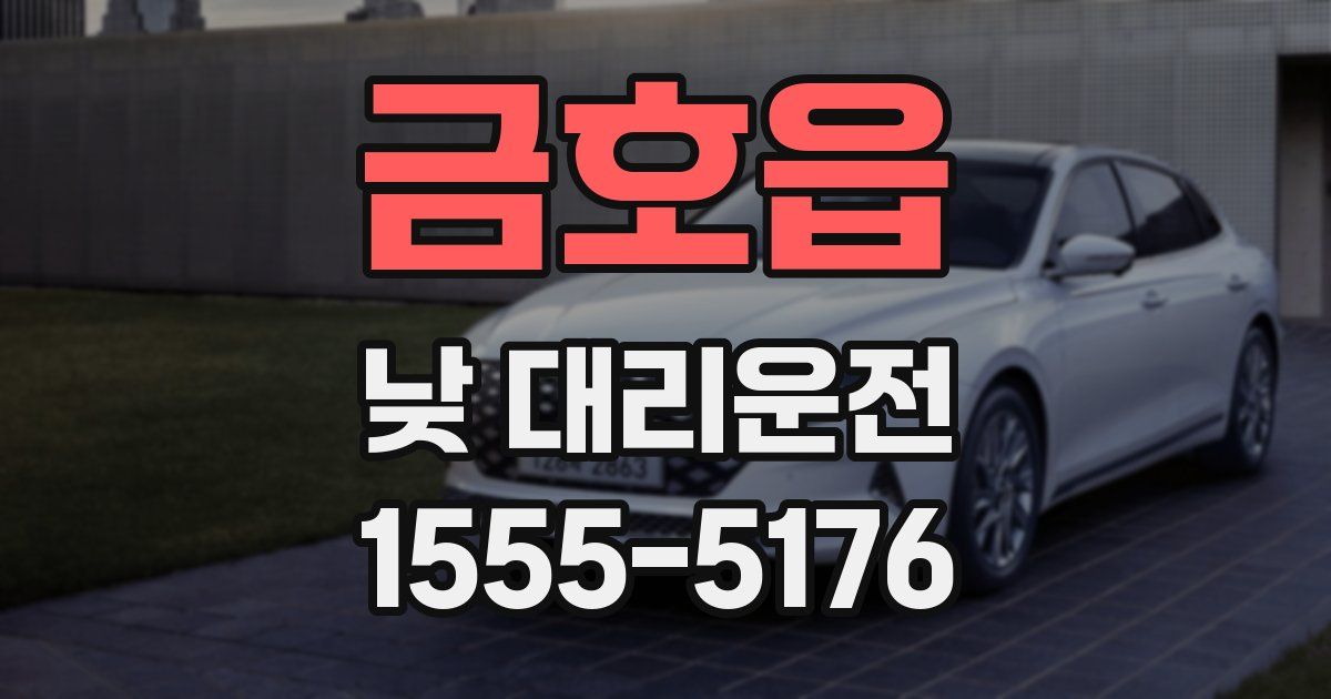 금호읍 낮 대리운전