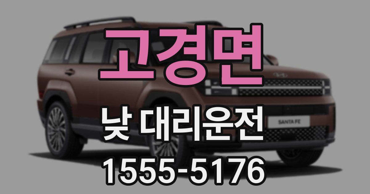 고경면 낮 대리운전