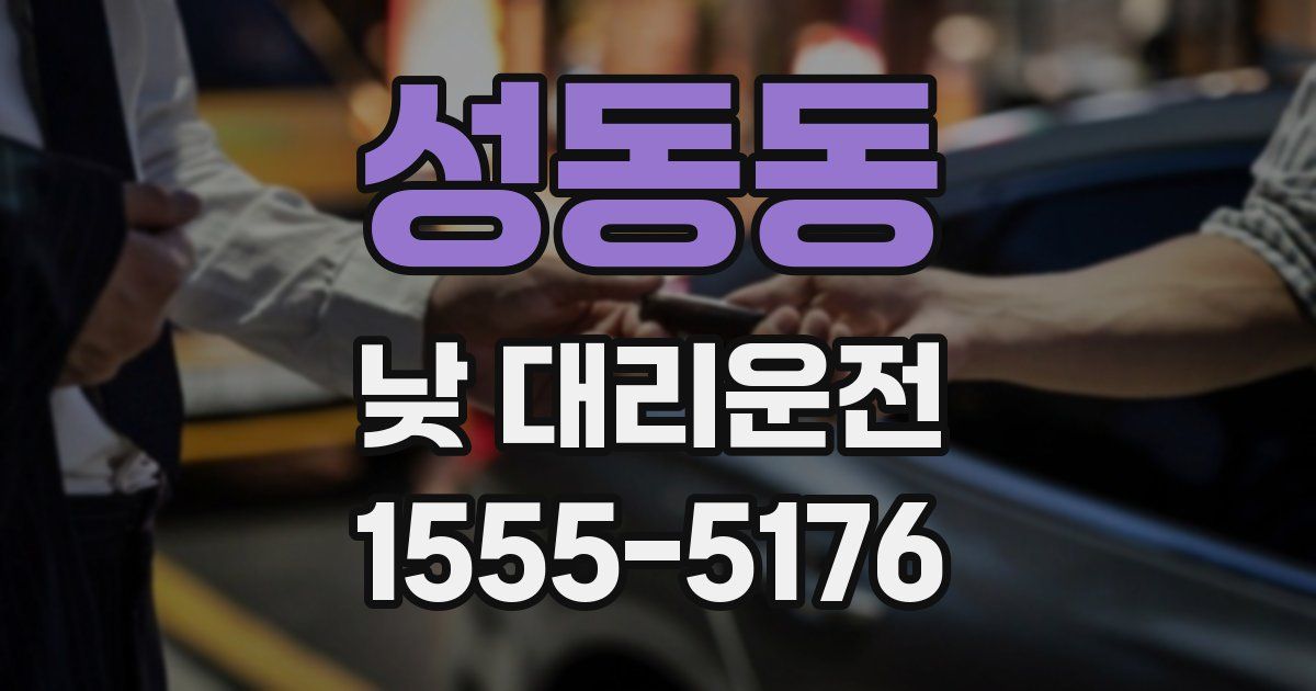 성동동 낮 대리운전