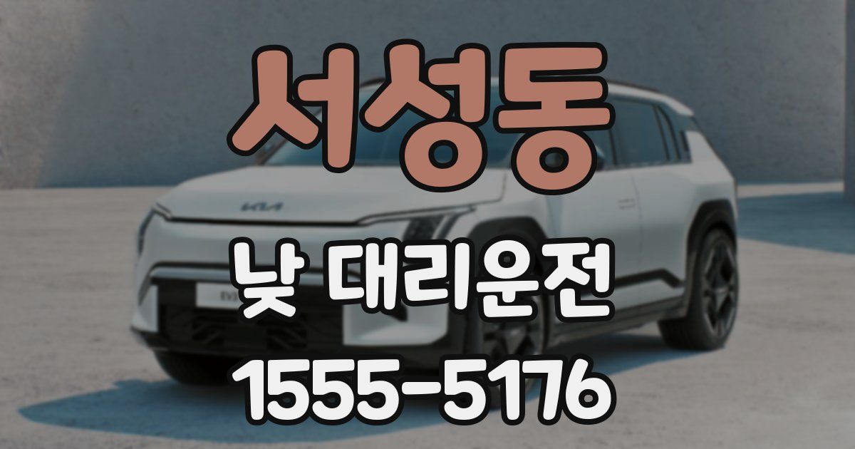 서성동 낮 대리운전