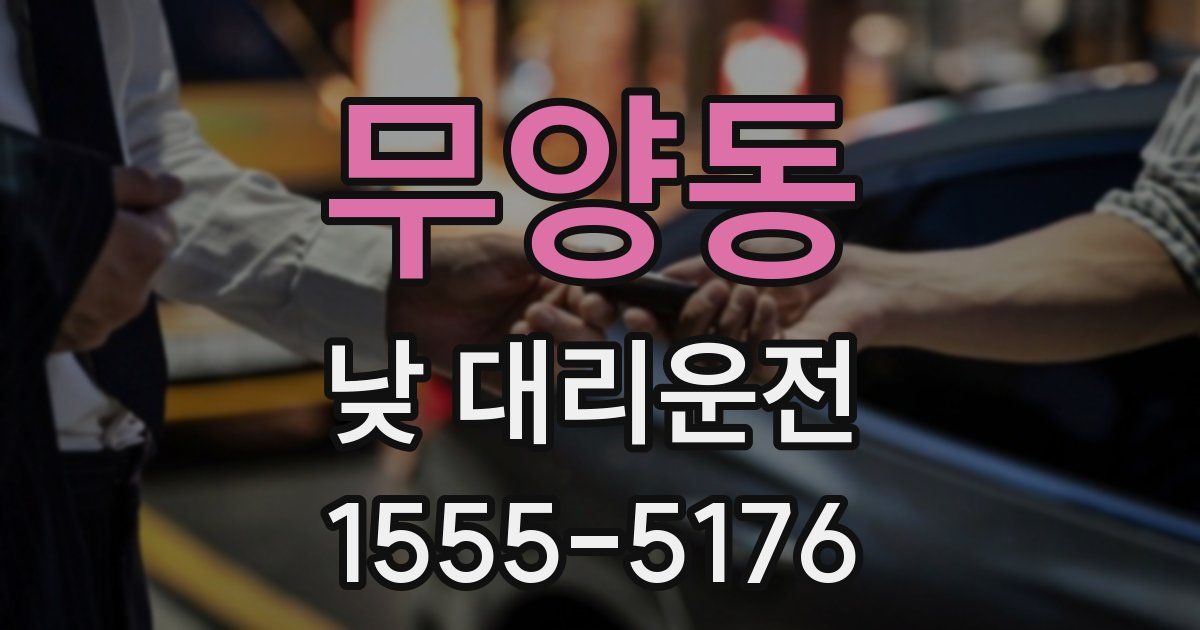 무양동 낮 대리운전