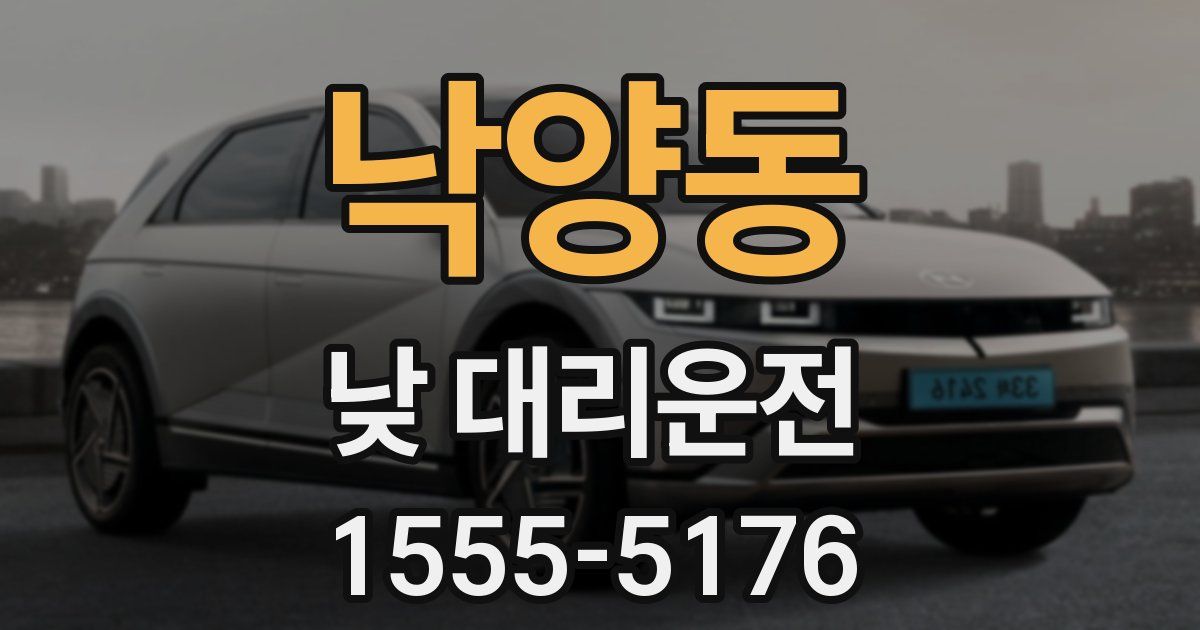 낙양동 낮 대리운전