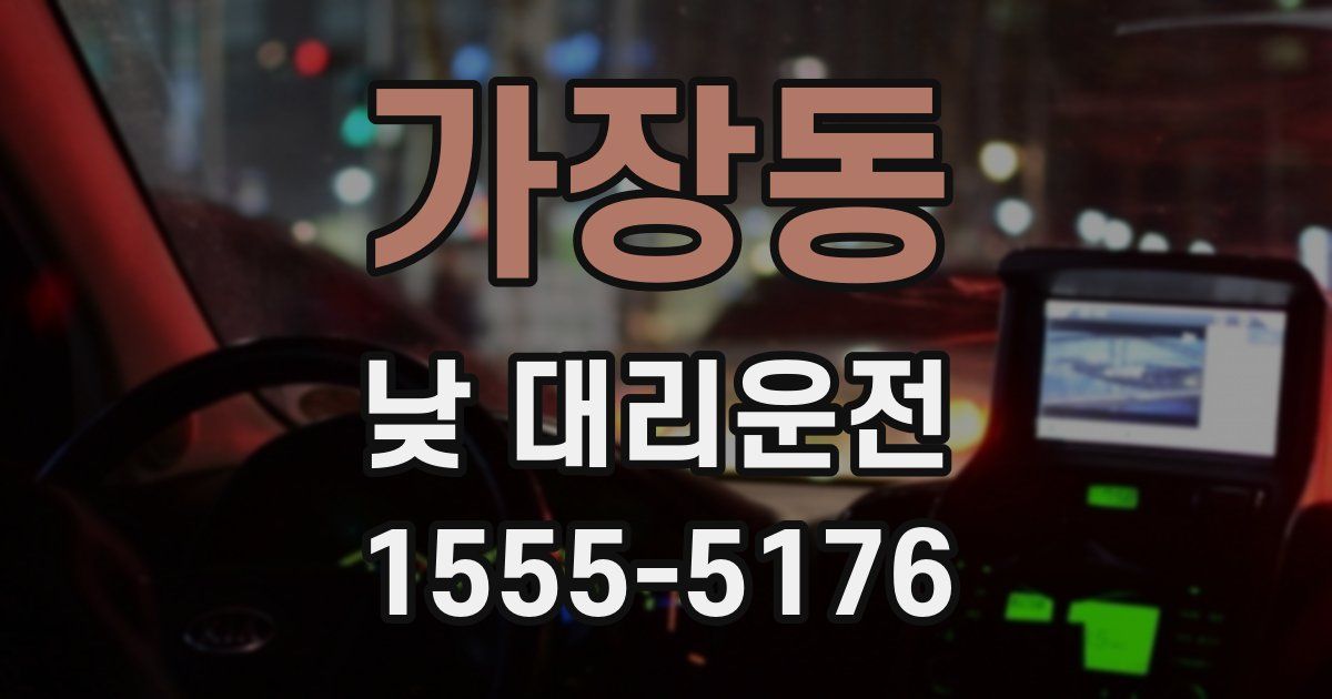 가장동 낮 대리운전