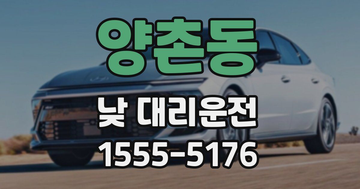 양촌동 낮 대리운전