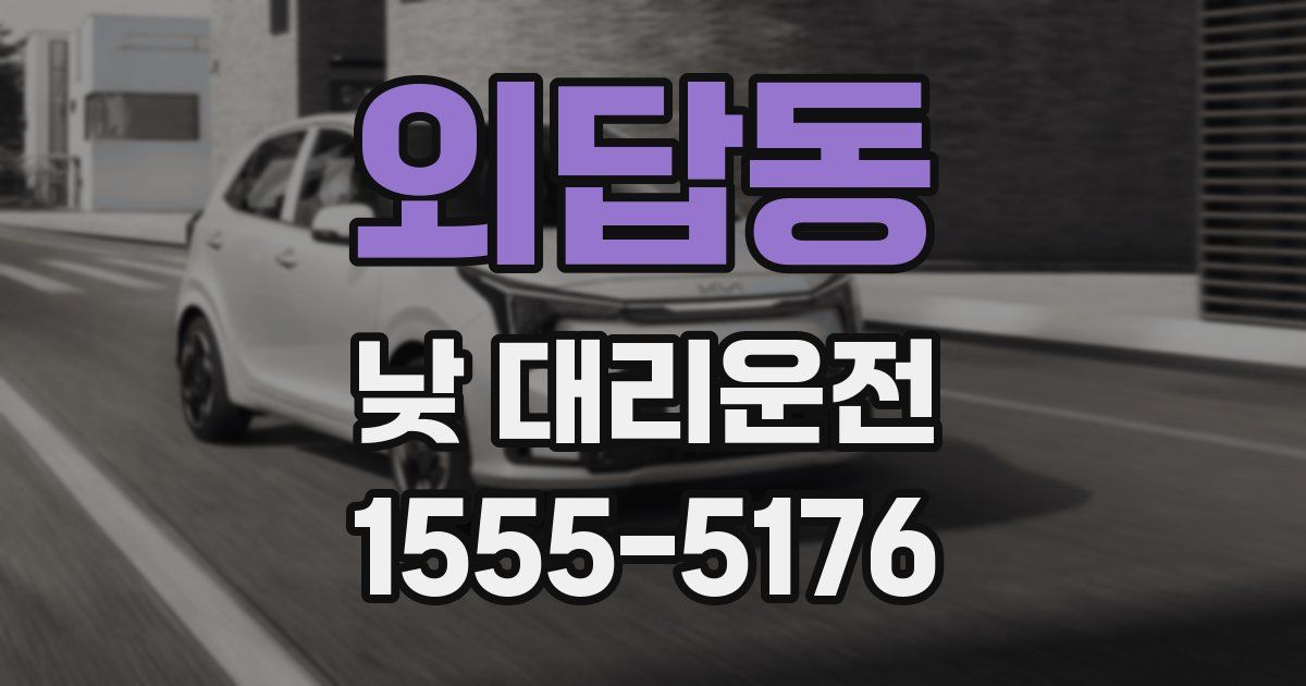 외답동 낮 대리운전