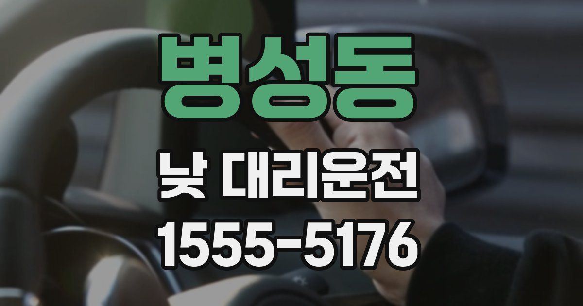 병성동 낮 대리운전