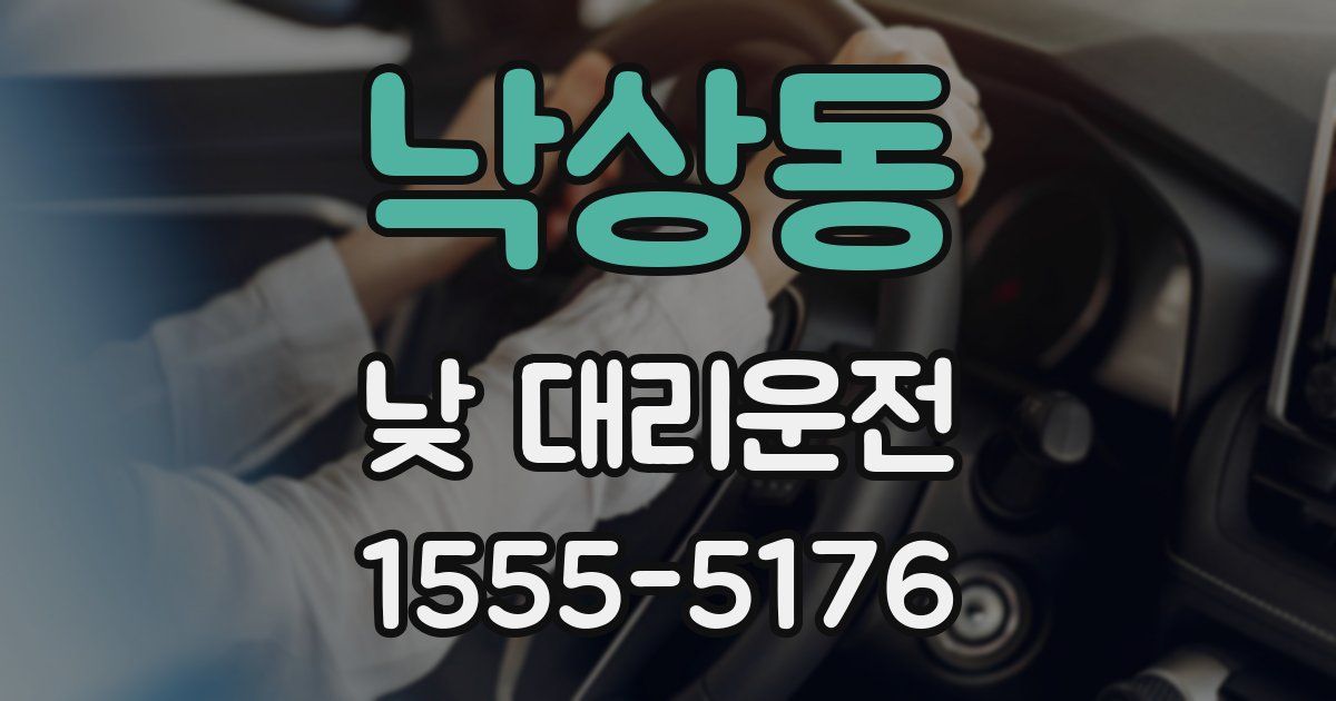 낙상동 낮 대리운전
