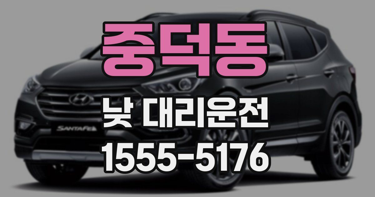 중덕동 낮 대리운전