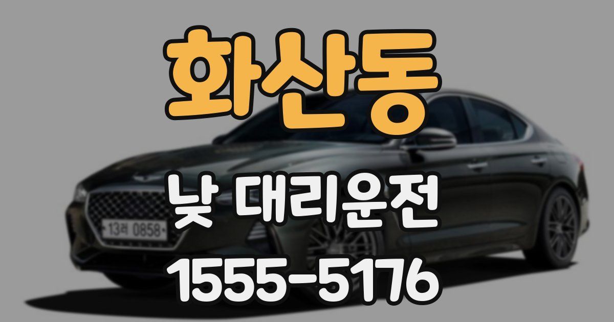 화산동 낮 대리운전