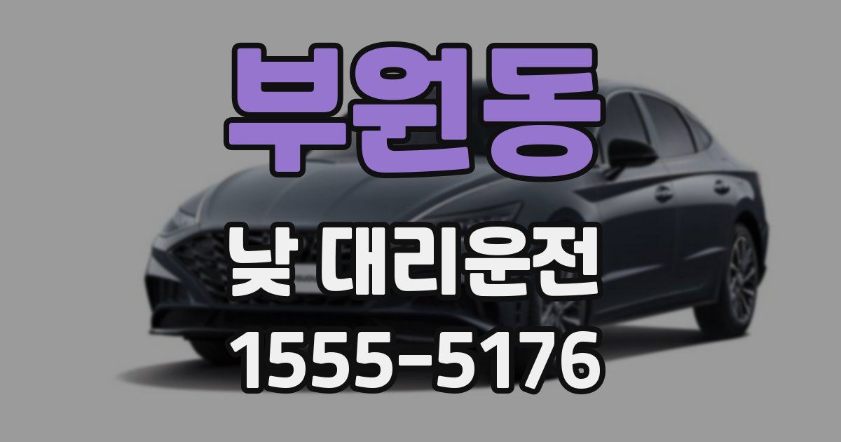 부원동 낮 대리운전