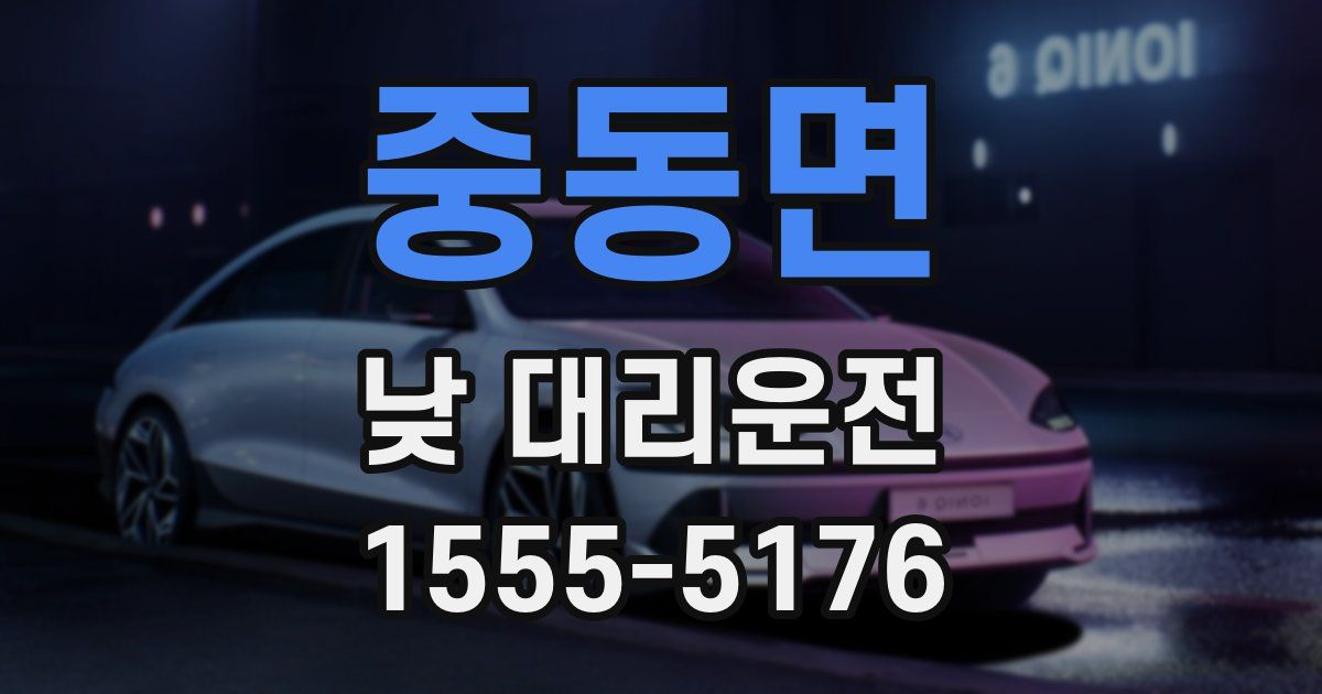 중동면 낮 대리운전