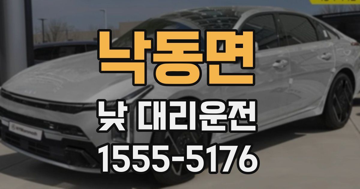 낙동면 낮 대리운전