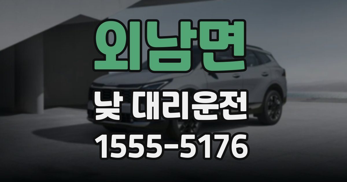외남면 낮 대리운전