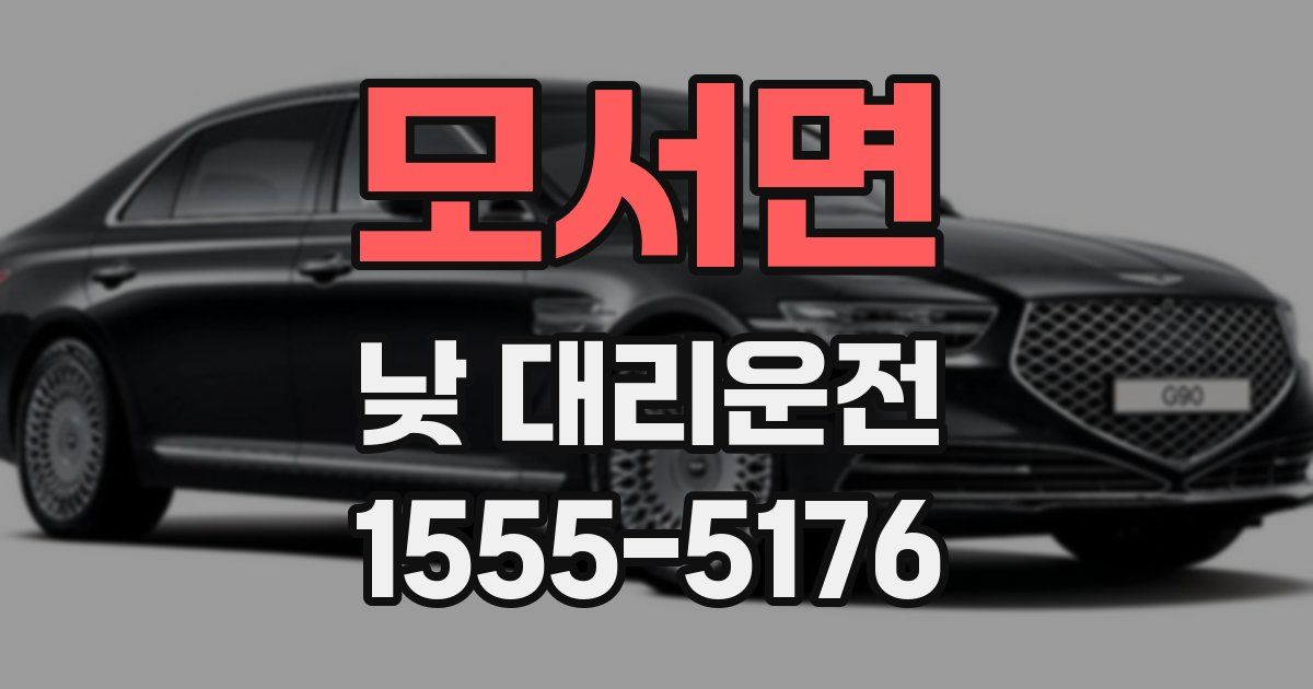 모서면 낮 대리운전