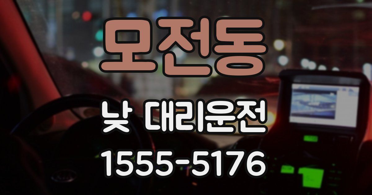 모전동 낮 대리운전