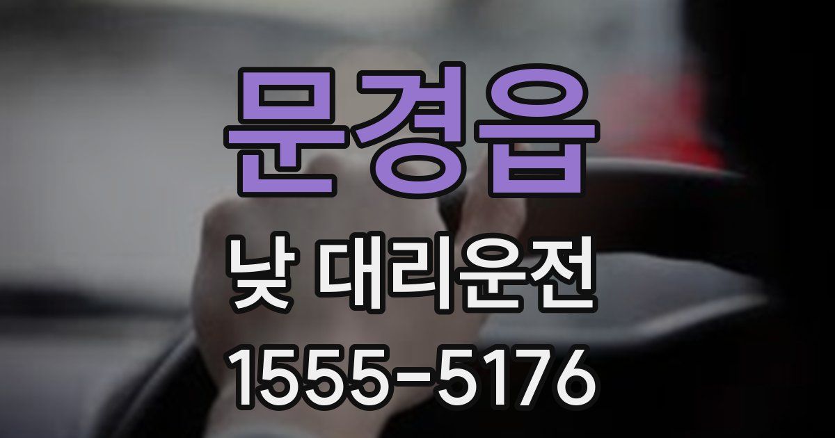 문경읍 낮 대리운전