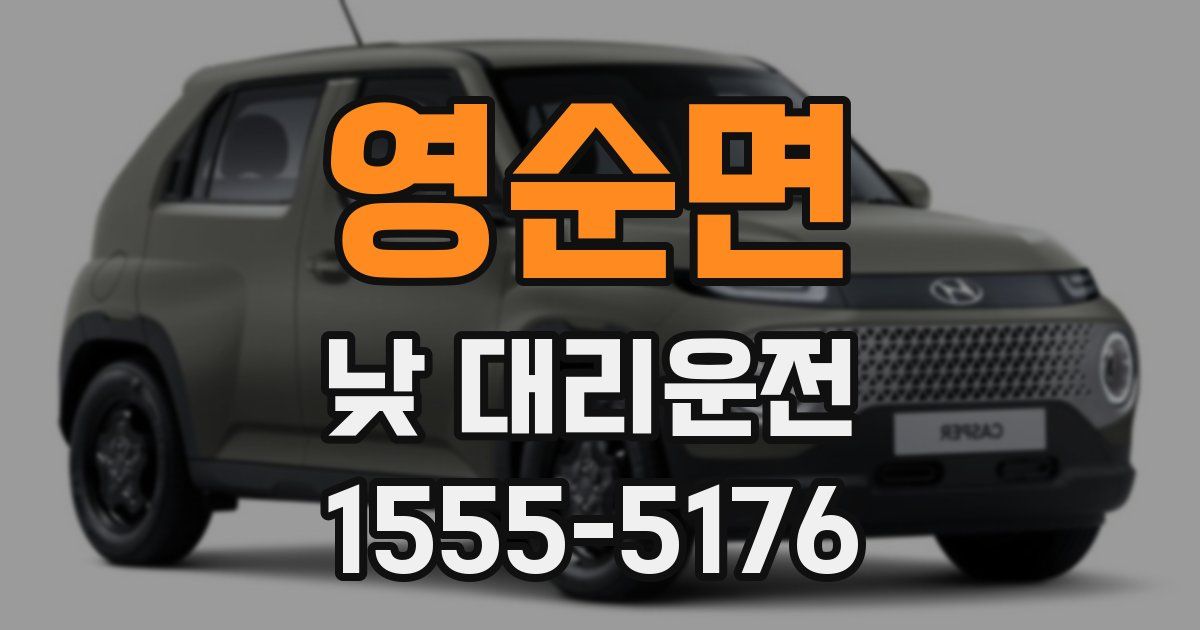 영순면 낮 대리운전