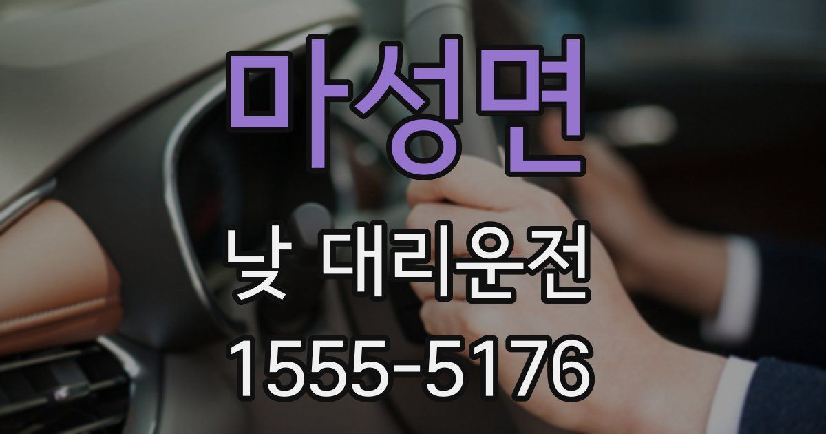 마성면 낮 대리운전
