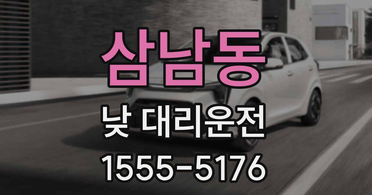 삼남동 낮 대리운전