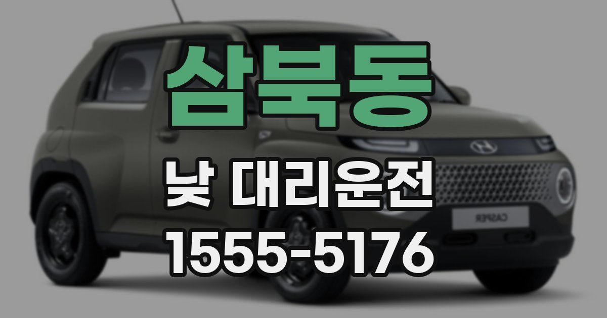 삼북동 낮 대리운전