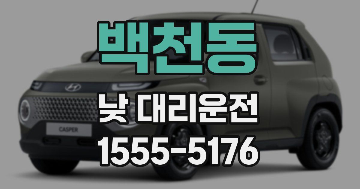 백천동 낮 대리운전
