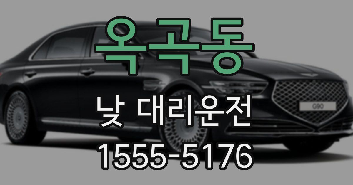 옥곡동 낮 대리운전