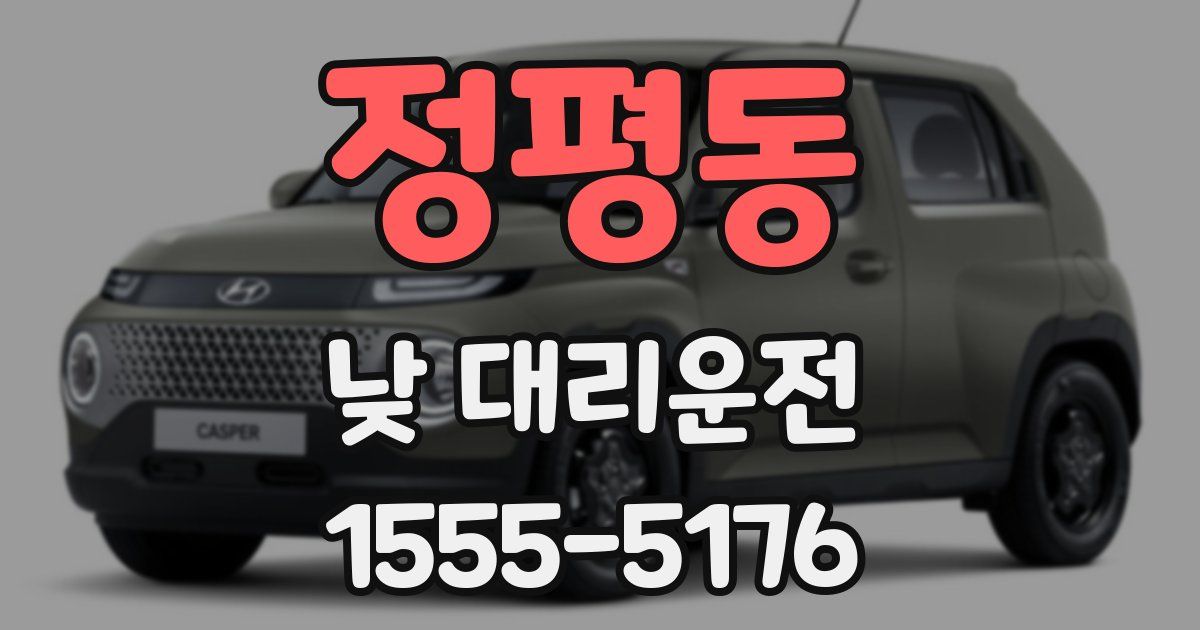 정평동 낮 대리운전