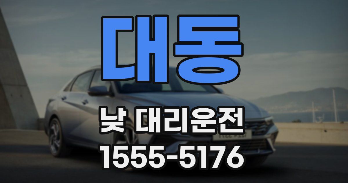 대동 낮 대리운전