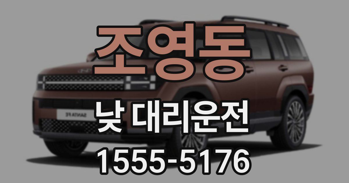 조영동 낮 대리운전