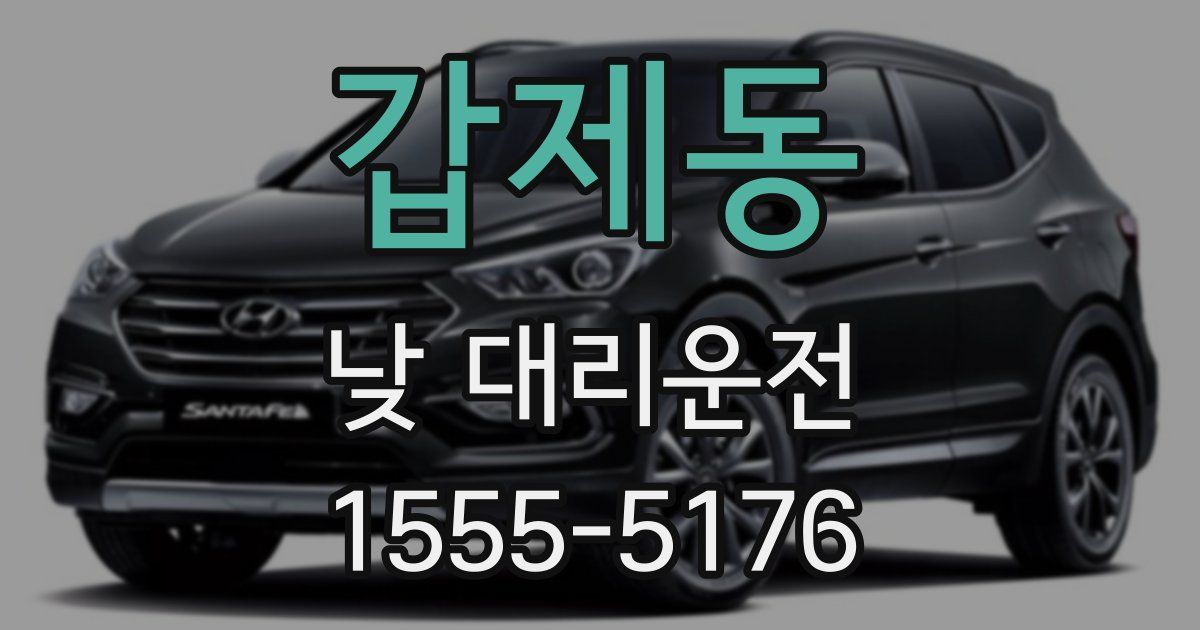갑제동 낮 대리운전