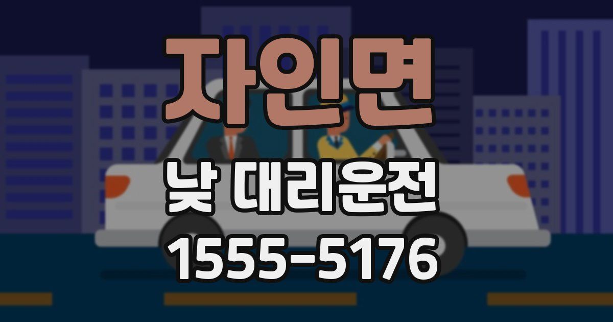 자인면 낮 대리운전