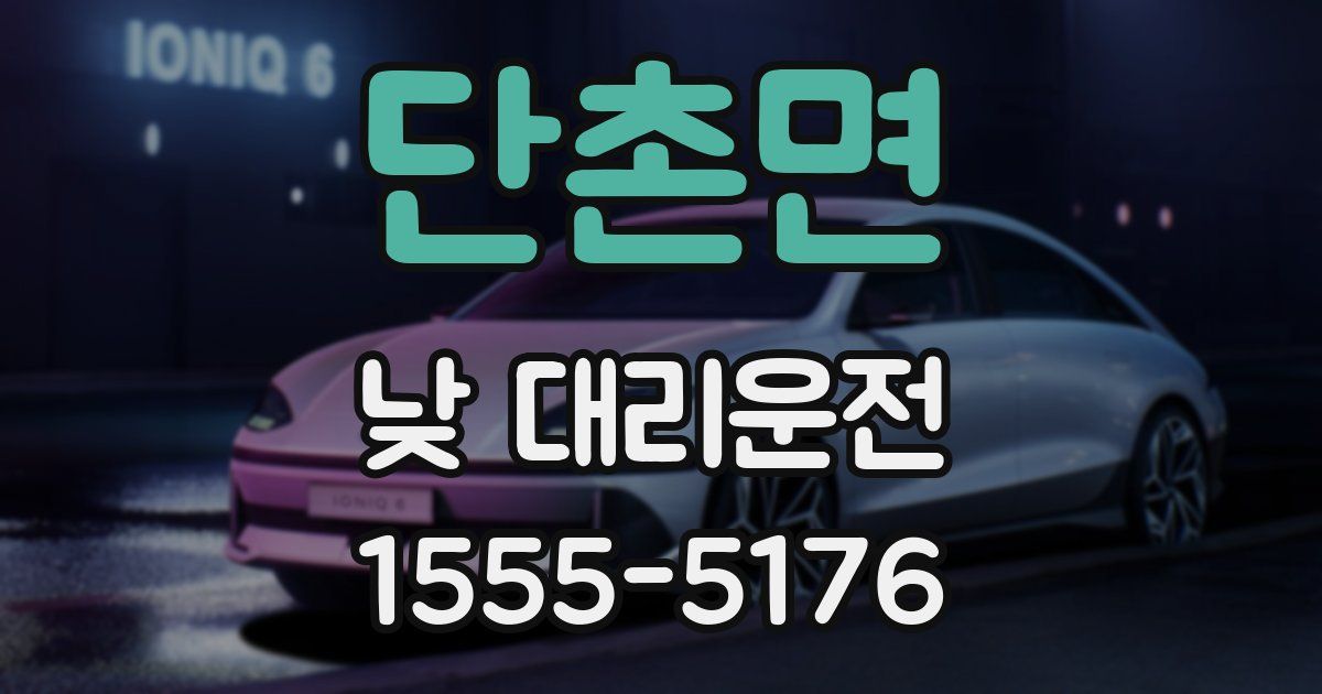 단촌면 낮 대리운전