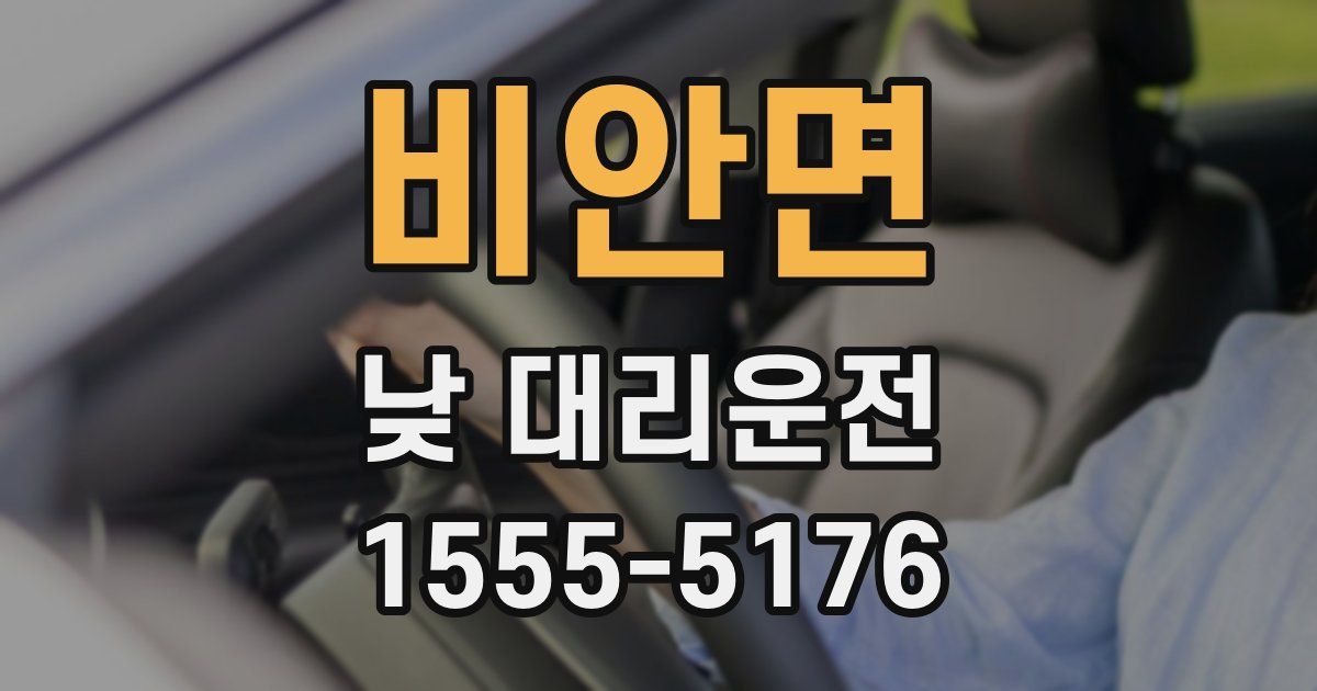 비안면 낮 대리운전
