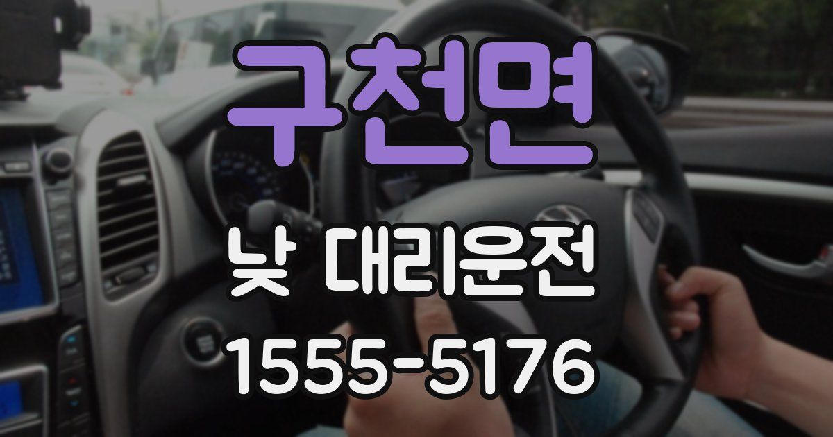 구천면 낮 대리운전