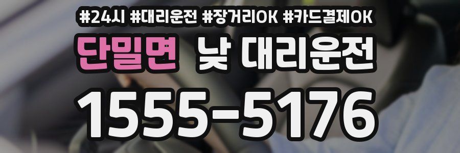 단밀면 낮 대리운전