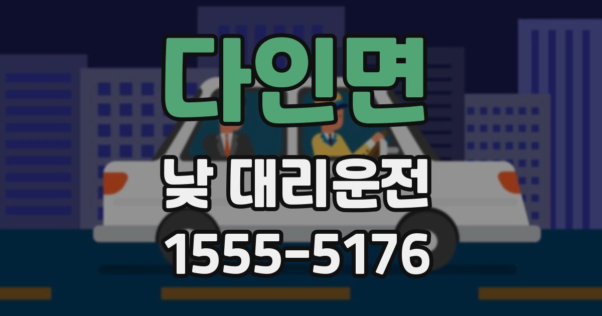 다인면 낮 대리운전
