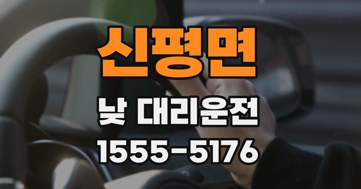 신평면 낮 대리운전