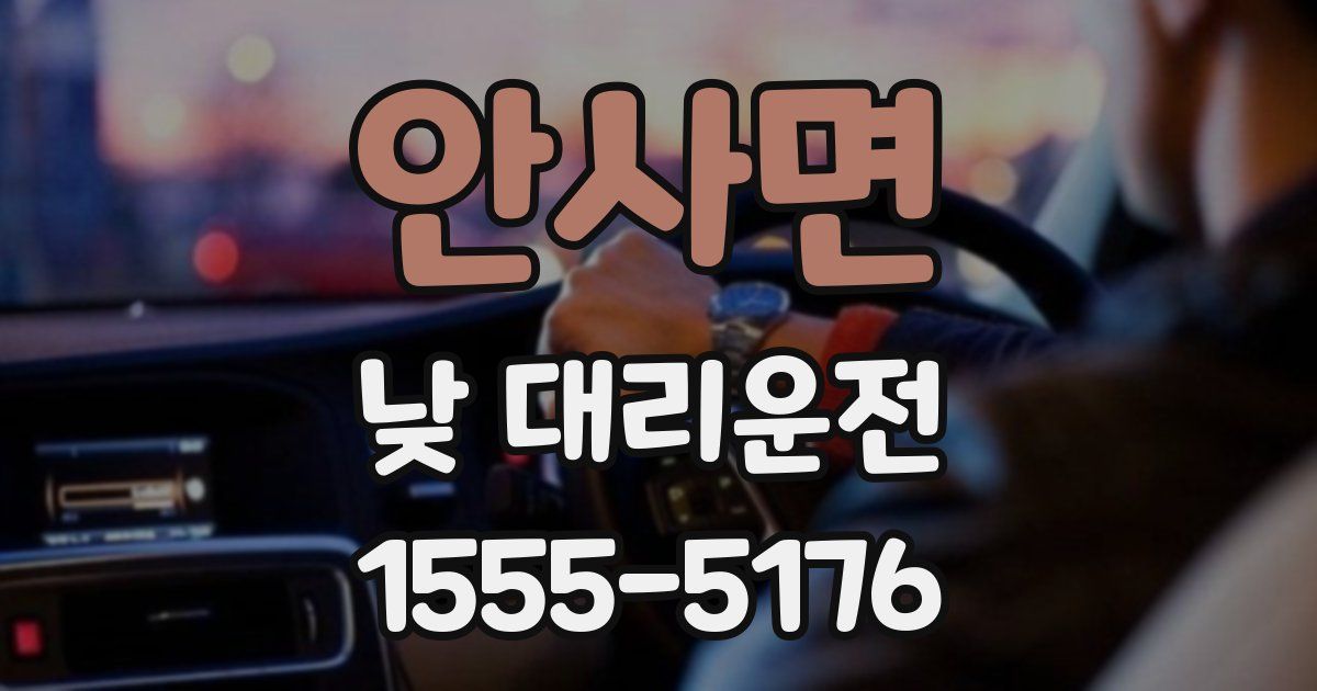 안사면 낮 대리운전