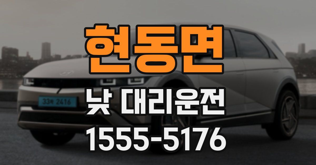 현동면 낮 대리운전