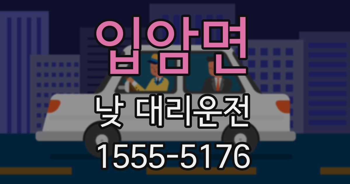 입암면 낮 대리운전