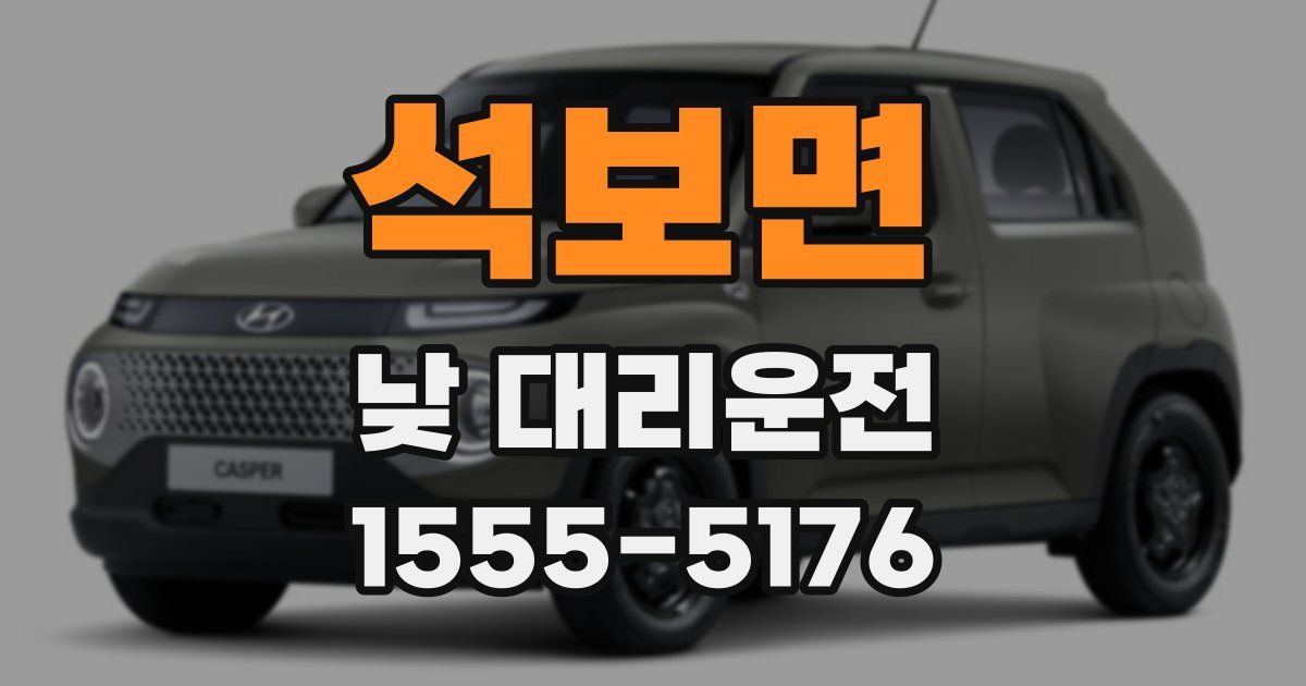 석보면 낮 대리운전