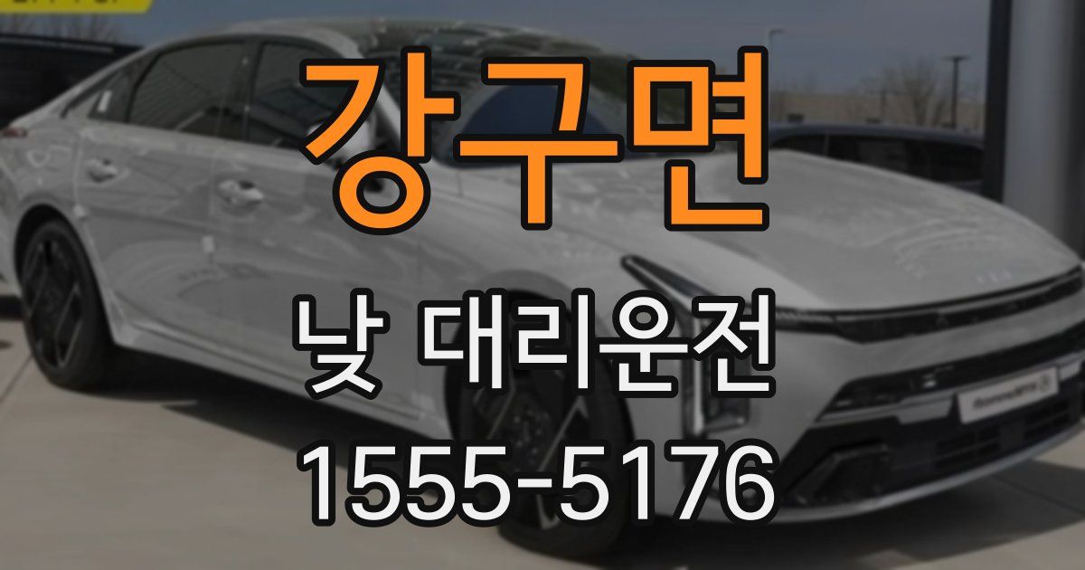 강구면 낮 대리운전