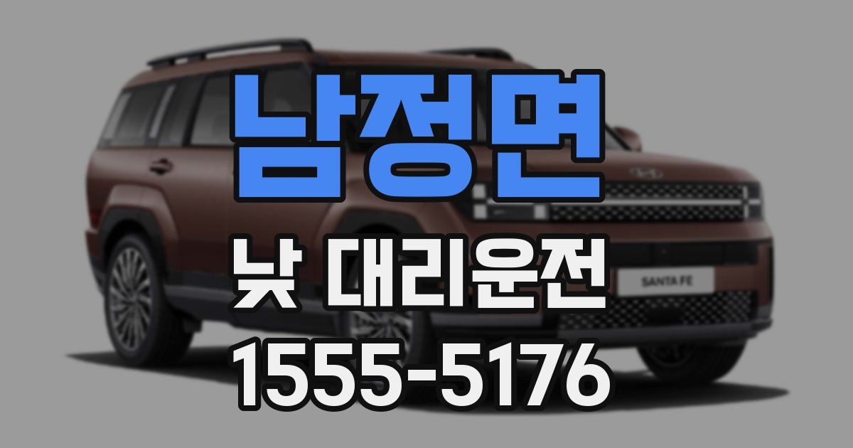 남정면 낮 대리운전